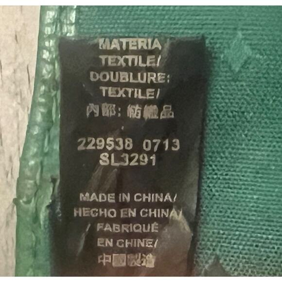 Vintage Fossil Marlow Trifold Checkbook Wallet Leather Kelly Green Keyper Cards - Picture 15 of 16